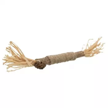 Kaķu nūjiņa Trixie Matatabi ar pušķiem, koks 240 mm, džutas