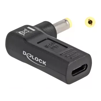 DeLOCK adapteris USB Type-C ligzda uz HP 4.8 x 1.7 mm spraudnis 90° leņķī