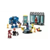 LEGO rotaļu komplekts Marvel Iron Man's Laboratory Hall of Armor 76315 — 384 detaļas, 5 minifigūriņas, izstādīšanas zona