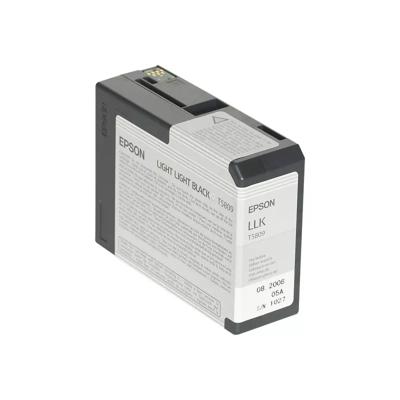 Epson Singlepack Light Light Black T580900, gaiši gaiši melna, pigmenta tinte, 80 ml, 1 gab.