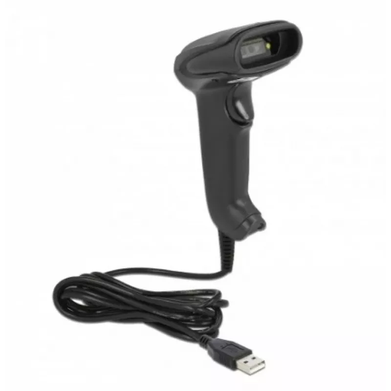 Rokas svītrkoda skeneris DeLOCK USB 1D 2D, vācu versija