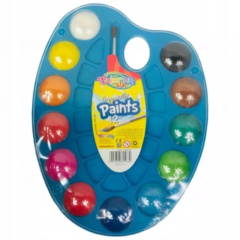 Colorino Kids Ūdenskrāsu palete 12 krāsas
