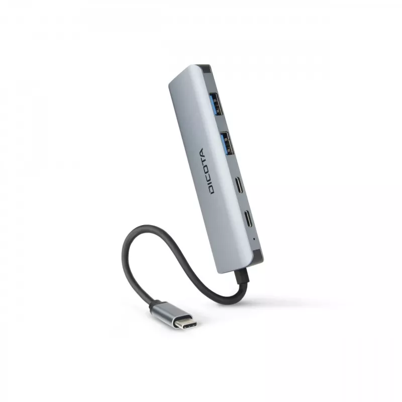 USB Type-C centrmezgls DICOTA D32061 10000 Mbit/s Sudrabs