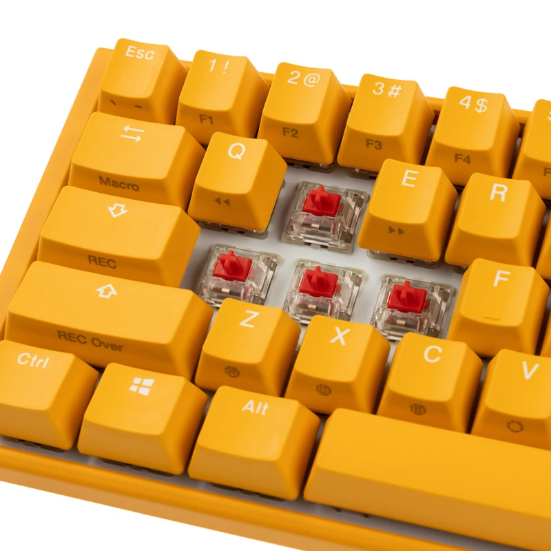 Ducky One 3 dzeltena SF tastatūra spēlēm USB QWERTY ASV angļu valoda