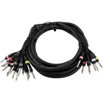 Audio signālu daudzdzīslu kabelis Omnitronic 8xJack uz 16xJack mono 15 m