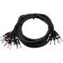 Audio signālu daudzdzīslu kabelis Omnitronic 8xJack uz 16xJack mono 15 m