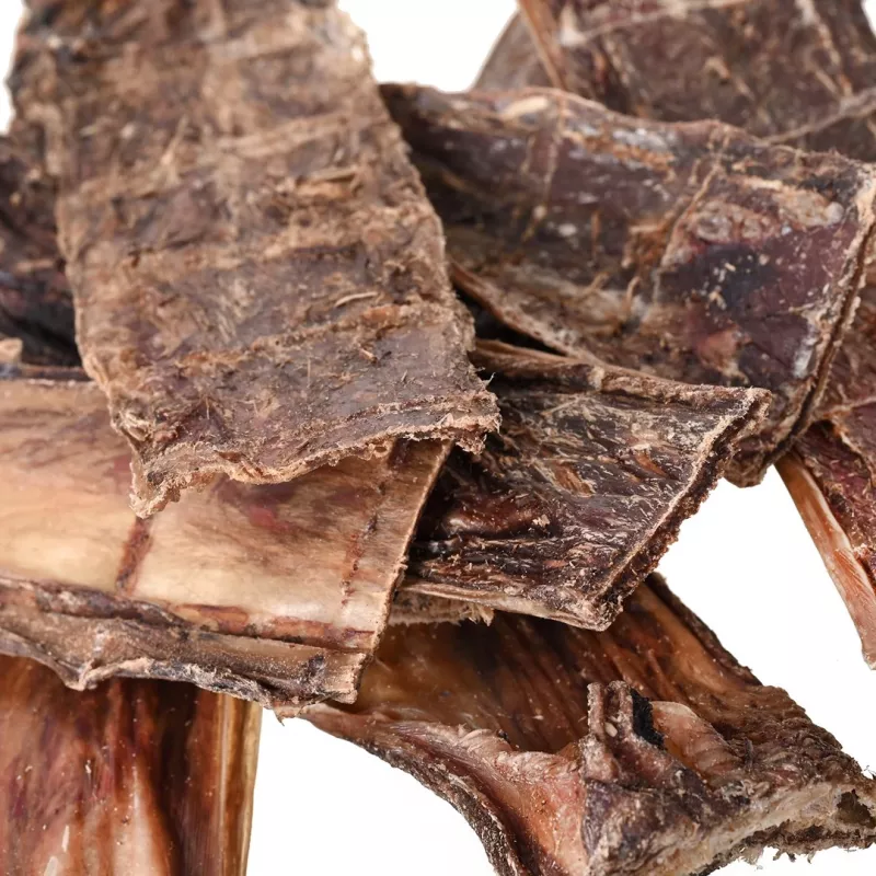 Suņu košļājums PETITTO liellopu barības vads 1 kg — dabīgs ilgstošs košļājums suņiem
