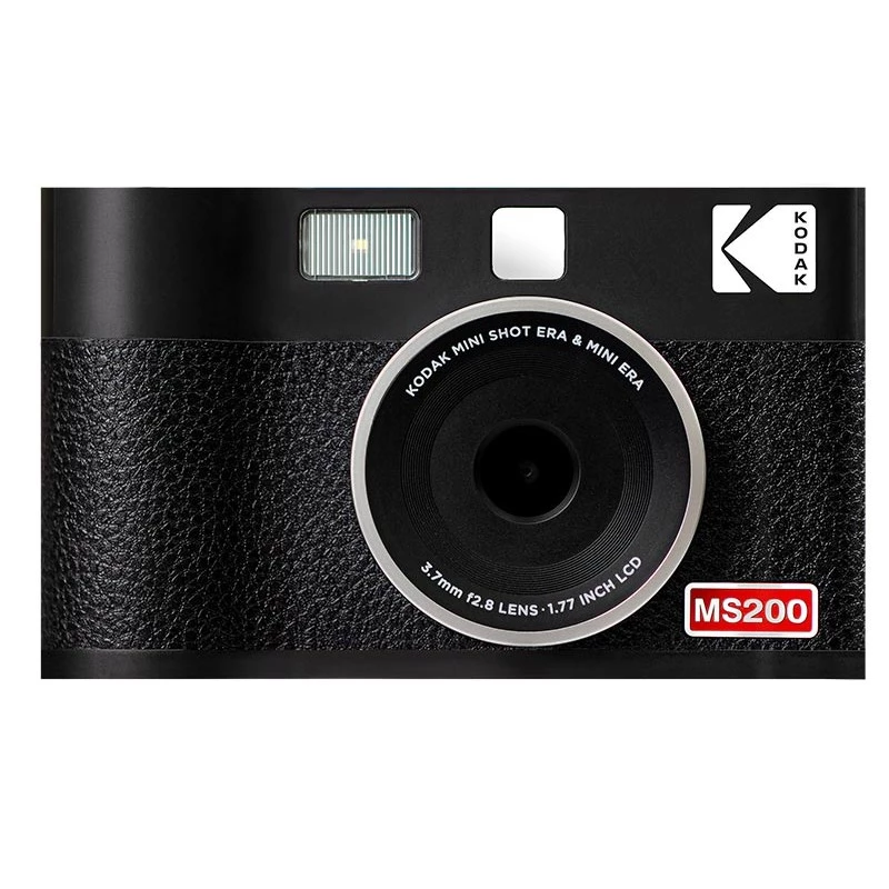 Momentfotoaparāts Kodak Mini Shot 2 Era — pārnēsājams momentfotografēšanas fotoaparāts ar iebūvētu printeri, melns