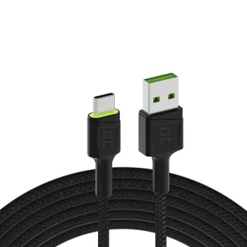 zaļa Cell KABGC06 USB kabelis 1,2 m USB A USB C Melns