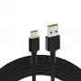 zaļa Cell KABGC06 USB kabelis 1,2 m USB A USB C Melns