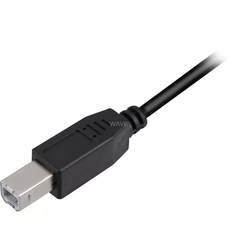 USB kabelis Sharkoon USB 2.0 5 m USB A USB B Melns