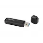 Karšu lasītājs NATEC Scarab 2 USB 3.2 Gen 1 Type-A — MicroSD/SD atbalsts, 5000 Mbit/s, melns