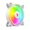 SAVIO FAN-01 balta 4 komplekts 120mm ARGB ventilators ar kontrolieri un tālvadības pulti