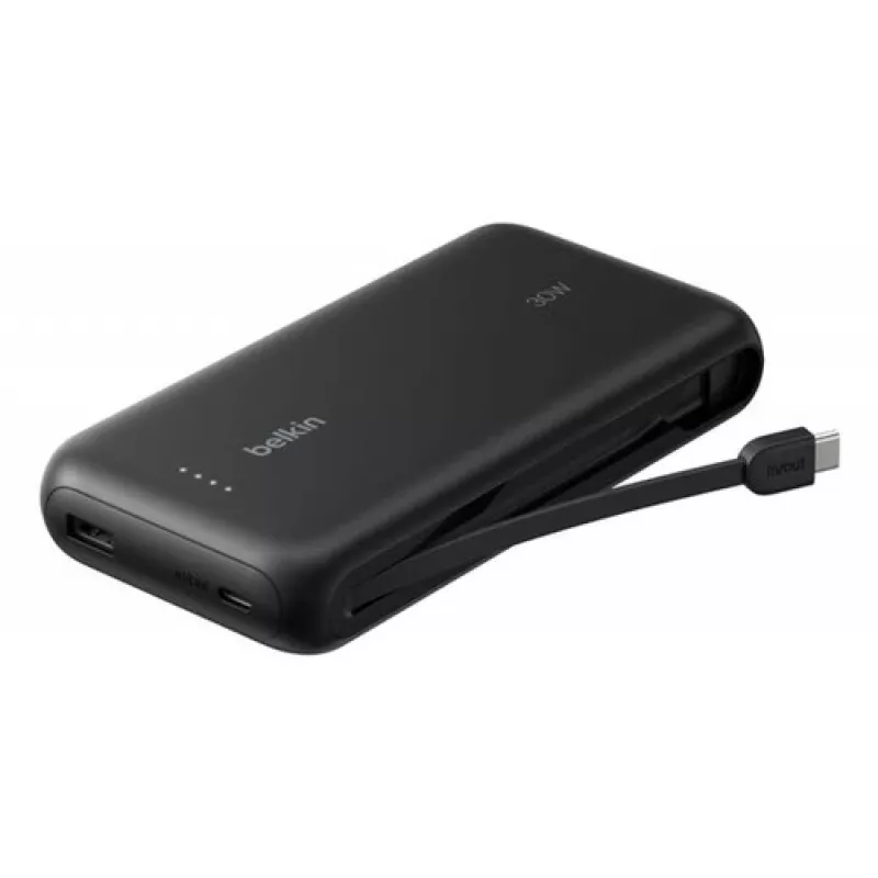 Pārnēsājams ārējais akumulators Belkin GAMING POWERBANK 20000mAh ar integrētu USB-C kabeli 30W
