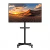TV ratiņi MACLEAN MC-949 32–55 collu televizoriem, VESA 75×75–400×400 mm, maks. slodze 25 kg, augstums 147–155 cm, uzglabāšanas plaukts, melns