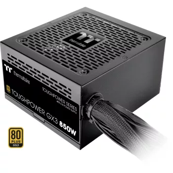 Thermaltake ToughPower GX3 - barošanas bloks (iekšējais) - ATX12V 3.0 - EPS12V - 80 PLUS Gold - AC 100-240 V - 850 W - melns (PS-TPD-0850NNFAGE-3)