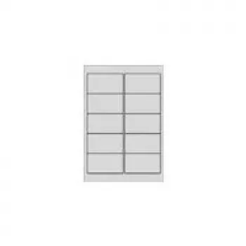 Avery Heavy Duty Laser etiķetes - Poliestera etiķetes - Sudraba - 50,8 x 96 mm 200 gab. (20 loksnes x 10) (L6012-20)