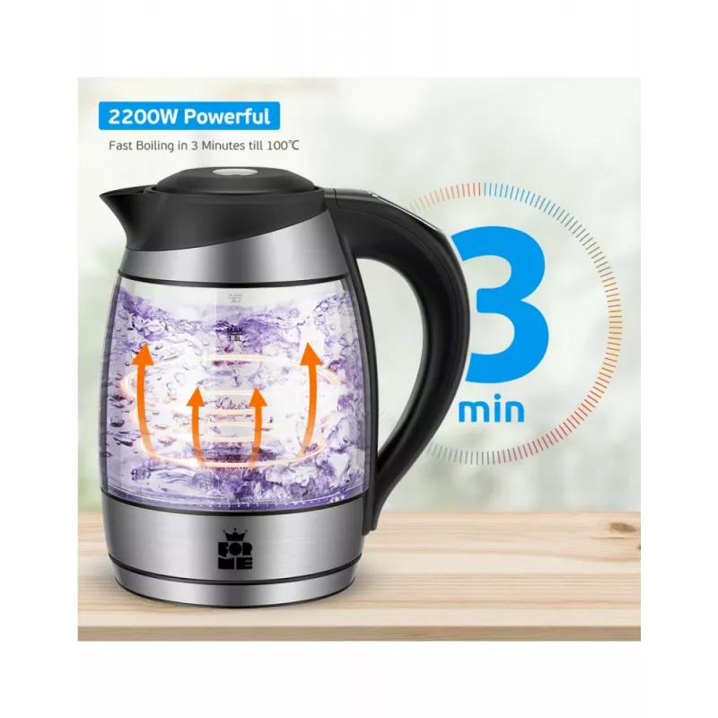 Elektriskā tējkanna Forme FKG-418 1.7L 2200W Balta
