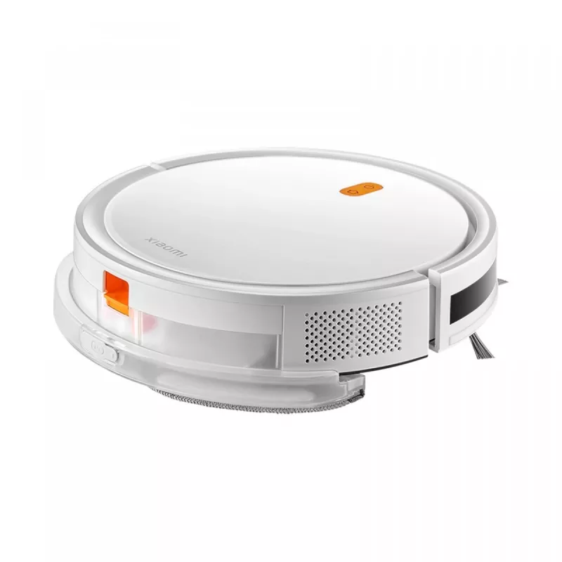 Robot vacuum Xiaomi E5 balta — 2000 Pa sūkšanas jauda, 2600 mAh baterija, 110 min darbības laiks, 0.4 L putekļu tvertne, mitrā slaucīšana