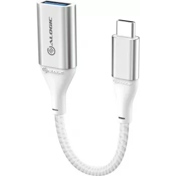 Alogic Super Ultra - USB adapteris - 24 kontaktu USB-C (v) uz USB A tipa (s) - USB 3.1 Gen 1 - 3 A - 15 cm - Sudraba (ULCAA-SLV)