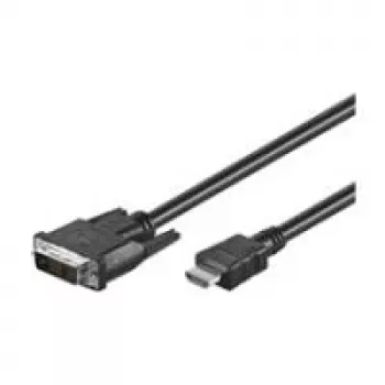Wentronic Goobay HDMI™ / DVI-D kabelis, melns, 1 m - 19pol. HDMI™ spraudnis>DVI-D (18+1) spraudnis (50579)