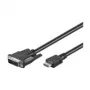 Wentronic Goobay HDMI™ / DVI-D kabelis, melns, 1 m - 19pol. HDMI™ spraudnis>DVI-D (18+1) spraudnis (50579)