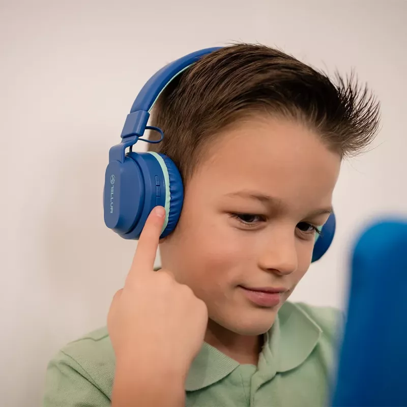 Austiņas Tellur Buddy Bluetooth pārgalvas austiņas zilas
