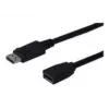 Digitus ASSMANN - DisplayPort pagarinātāja kabelis - DisplayPort (vīr.) - DisplayPort (siev.) - 2 m (DisplayPort 1.2) - lieta forma - melns (AK-340200-020-S)