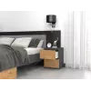 Topeshop W2 ANTRACYT/ARTISAN nightstand/Naktsskapītis 2 atvilktne(s) antracīts, ozols
