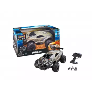 RC auto REVELL Desert Rat (modelis 24442) — pelēks un melns radio vadāms bezceļa transportlīdzeklis