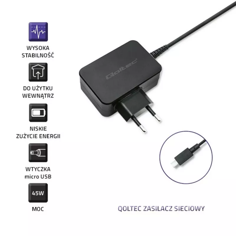 Strāvas adapteris ASUS 33W 19V 1.75A īpašajam Micro USB ir Qoltec produkts no mūsu klēpjdatoru lādētāju klāsta. Izceļas ar izejas spriegumu 19V, izejas jaudu 33W un īpašu Micro USB savienotāju.