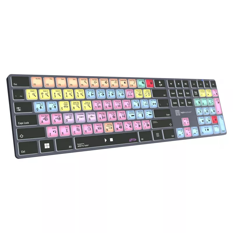 Mehāniskā stila pilnizmēra tastatūra LogicKeyboard LKB-PT-TPC, USB + Bluetooth, QWERTZ vācu, melna
