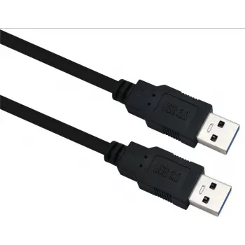 USB 3.0 A–A kabelis helos 5,0 m — melns