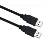 USB 3.0 A–A kabelis helos 5,0 m — melns