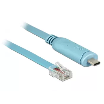 Seriālais kabelis DeLOCK 63914 USB Type-C RJ45 3m Zils