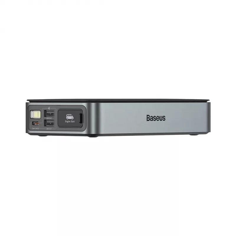 Ārējais akumulators/iedarbināšanas starteris Baseus Pro+ automašīnas iedarbināšanas starteris, 12000mAh, 1200A, USB (melns)