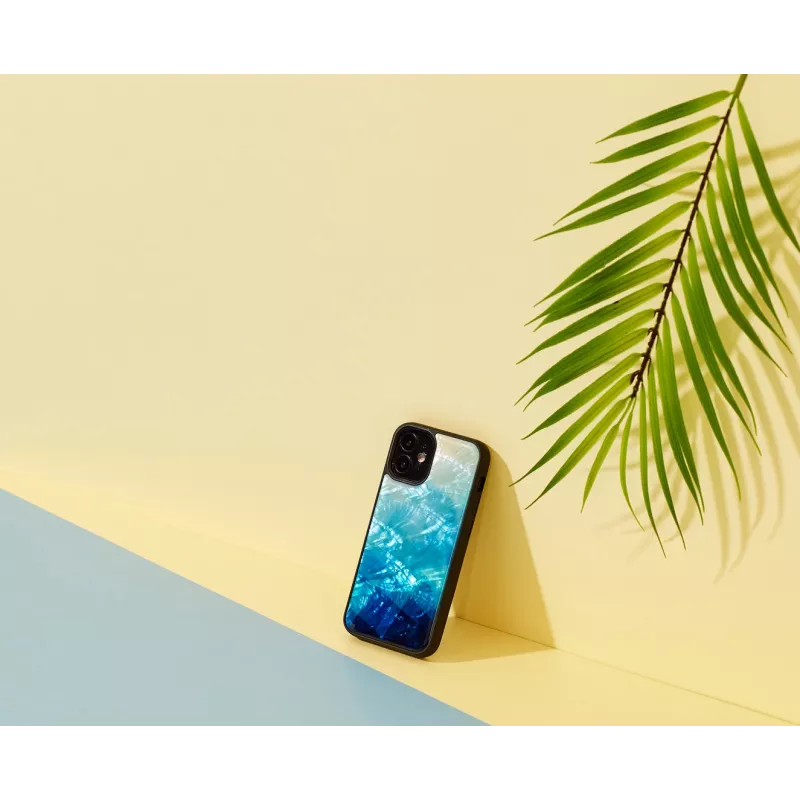 iKins aizsargmaciņš Apple iPhone 12 mini — zils ezera tonis ar melniem akcentiem