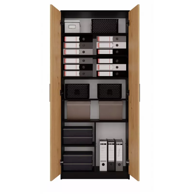 Topeshop OLIV 2D ANT/ART KPL biroja grāmatu skapis