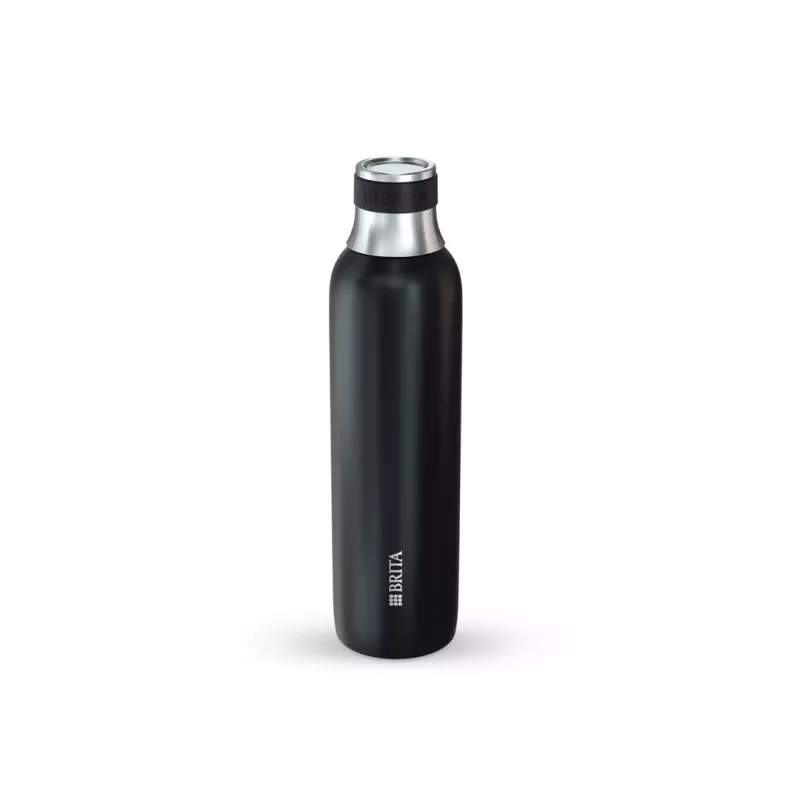 BRITA gāzēšanas pudele 650 ml, nerūsējošais tērauds, melna, piemērota trauku mazgājamajai mašīnai