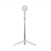 Pašbildeņu nūja FIXED FIXSN-M-WH — Bluetooth salokāma alumīnija nūja, maksimālais garums 72 cm, balta