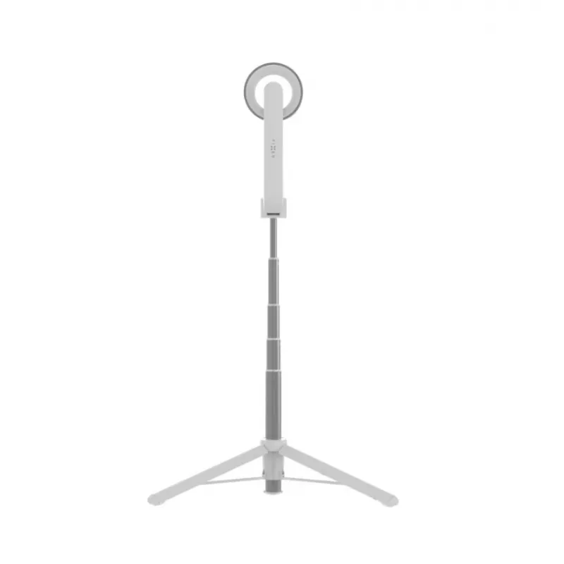 Pašbildeņu nūja FIXED FIXSN-M-WH — Bluetooth salokāma alumīnija nūja, maksimālais garums 72 cm, balta