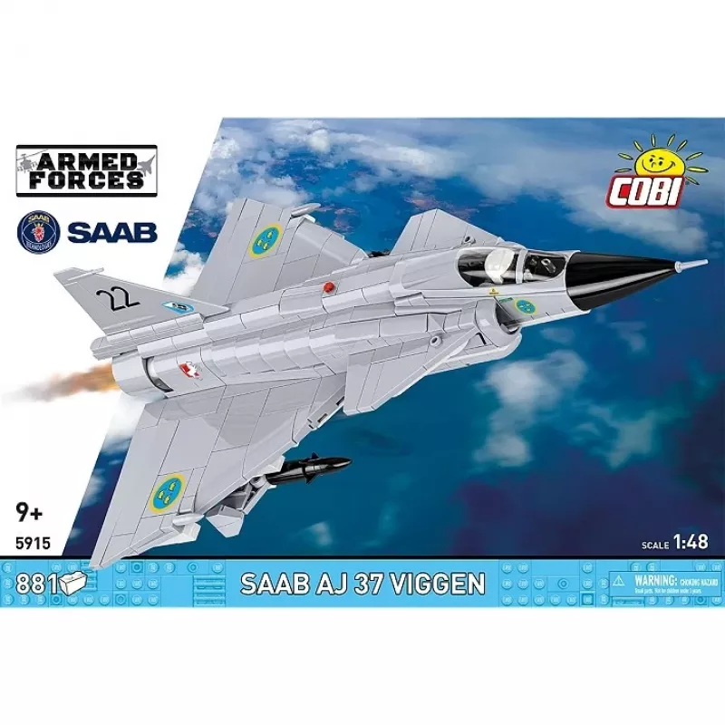 Cobi Blocks Saab AJ 37 Viggen 881 elementu konstrukciju komplekts