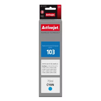 Activejet AE-103C tinte (aizstāj Epson 103 C13T00S24A; Supreme; 70 ml; ciāna)