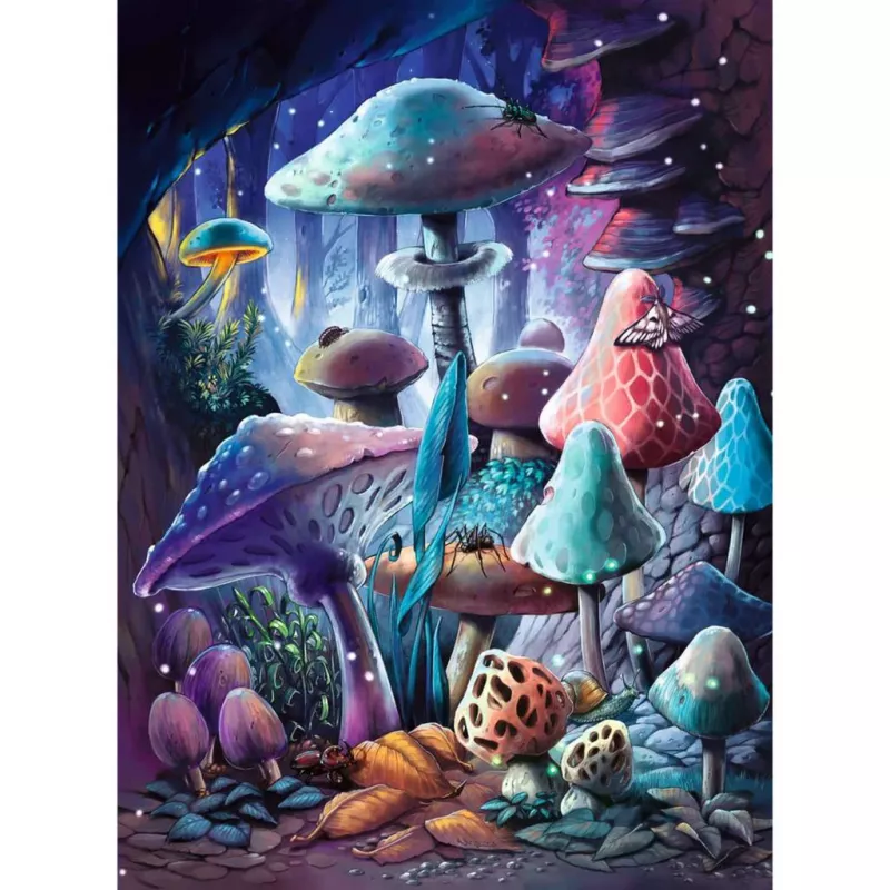 Puzle Ravensburger Sēnes mēnessgaismā, spīd tumsā, 500 gab.