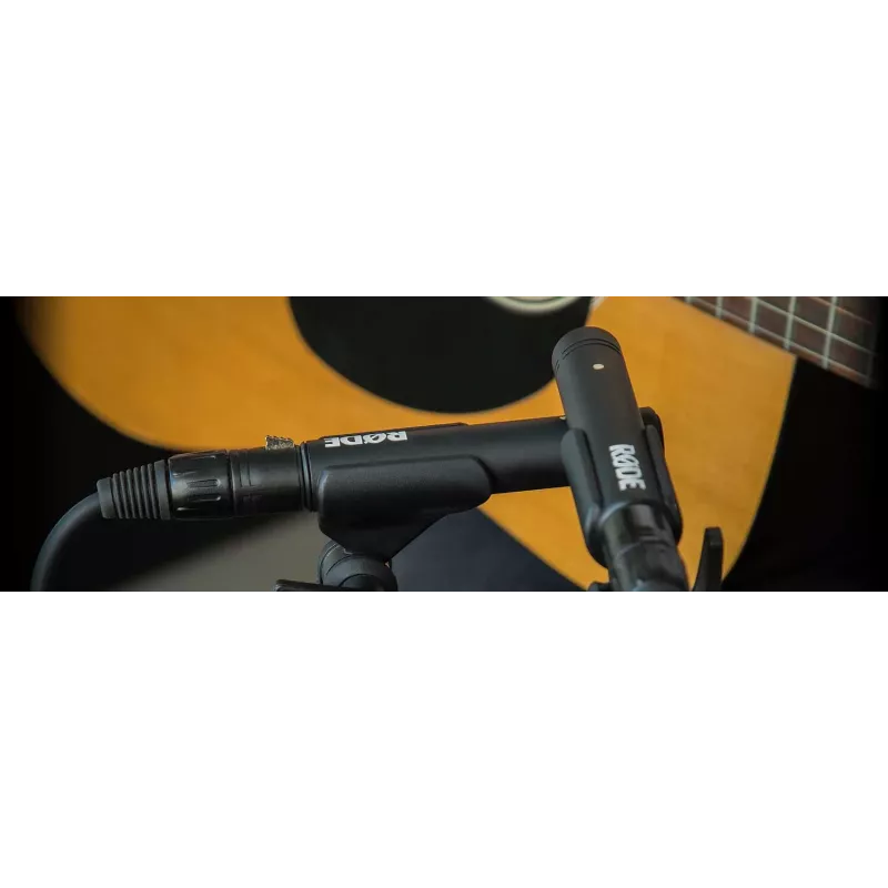 Studijas kondensatora mikrofons RØDE M5 — vadu, 20–20000 Hz, 200 Ω, -34 dB, 20×100 mm, melns