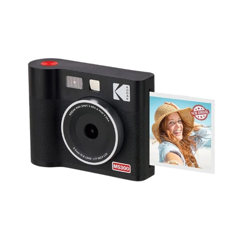 Momentuzņēmuma kamera Kodak Mini Shot 3 Era — Melna, 4Pass drukas tehnoloģija