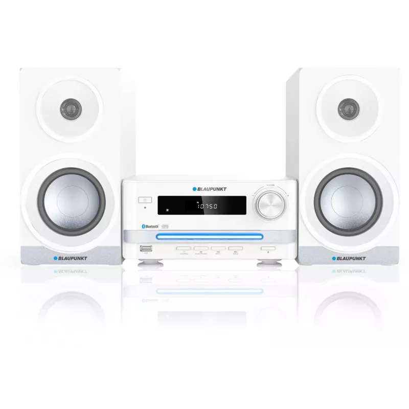Mājas audio mikro sistēma BLAUPUNKT MS16BT 15 W, CD/USB/MP3, Bluetooth, FM RDS, balta