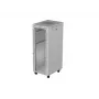 19 collu 32U LANBERG stāvošais rack skapis 600×800 mm pelēks ar stikla durvīm un LCD (plakanais iepakojums)