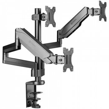 Monitora galda stiprinājums ONKRON G280-B 33–81,3 cm (13 collu–32 collu) ekrāniem, skava/caurlaide, līdz 24 kg, VESA 75x75–100x100