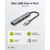 Goobay Slim 4-Port USB-Hub, USB-C™ uz USB-A, USB 3.2 (74457)